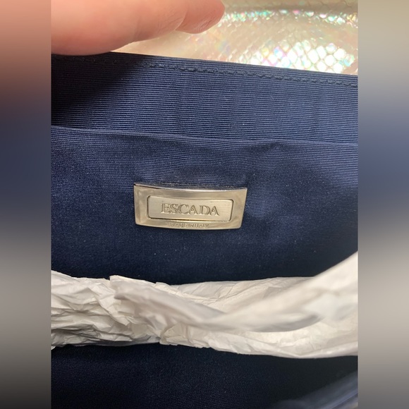 Vintage Escada evening purse. Beautiful iridescent ‘snake skin’ scaling - Picture 3 of 5